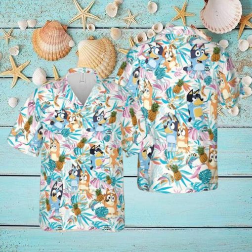 Bluey Hawaiian Bluey Button Up Shirts