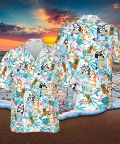 Bluey Hawaiian Bluey Button Up Shirts