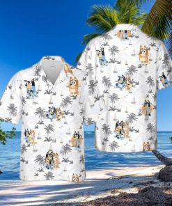 Bluey Hawaiian Shirt Characters Birthday Party Dad Family Shirt Fan Gifts
