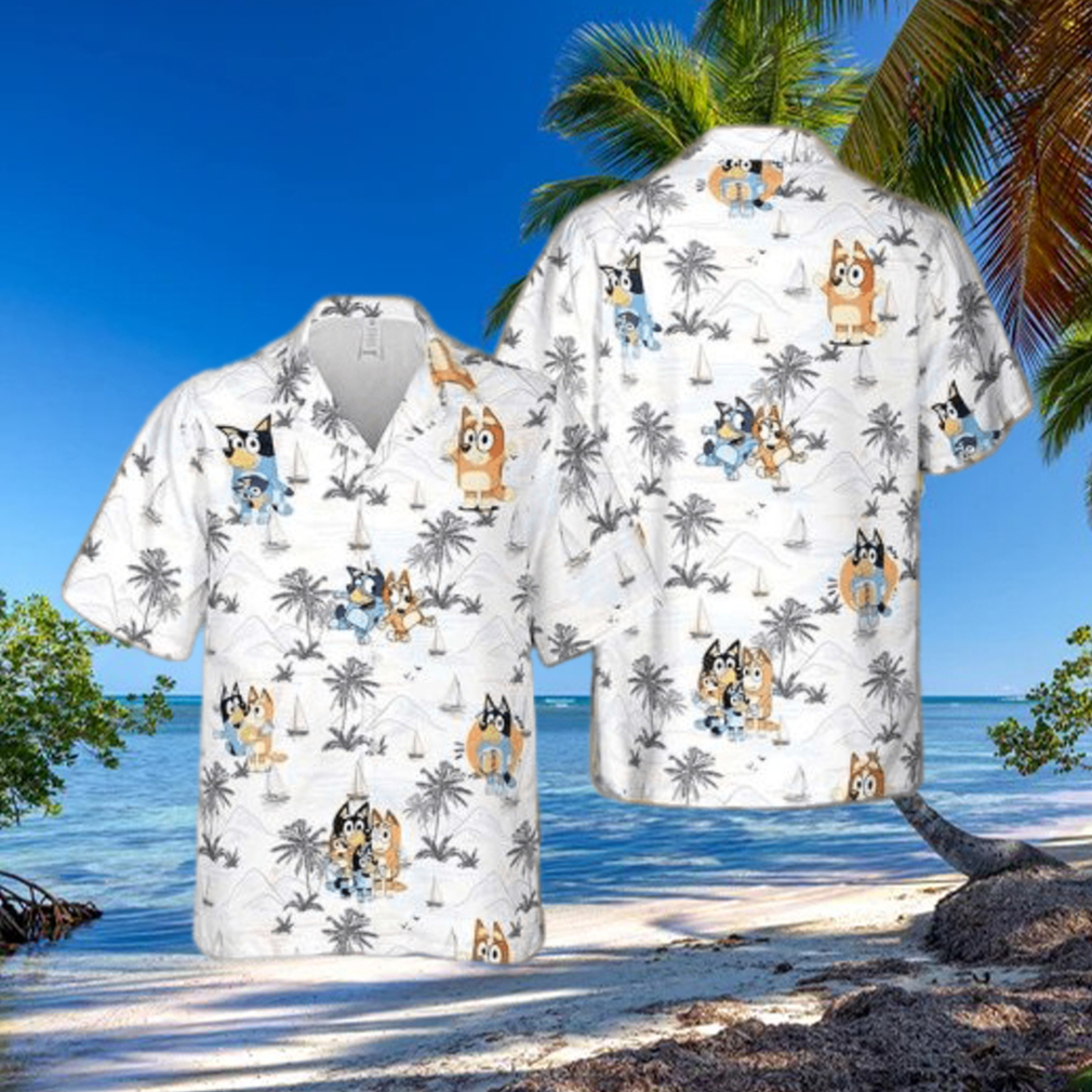 Bluey Hawaiian Shirt Characters Birthday Party Dad Family Shirt Fan Gifts Bluey Hawaiian Shirt Characters Birthday Party Dad Family Shirt Fan Gifts