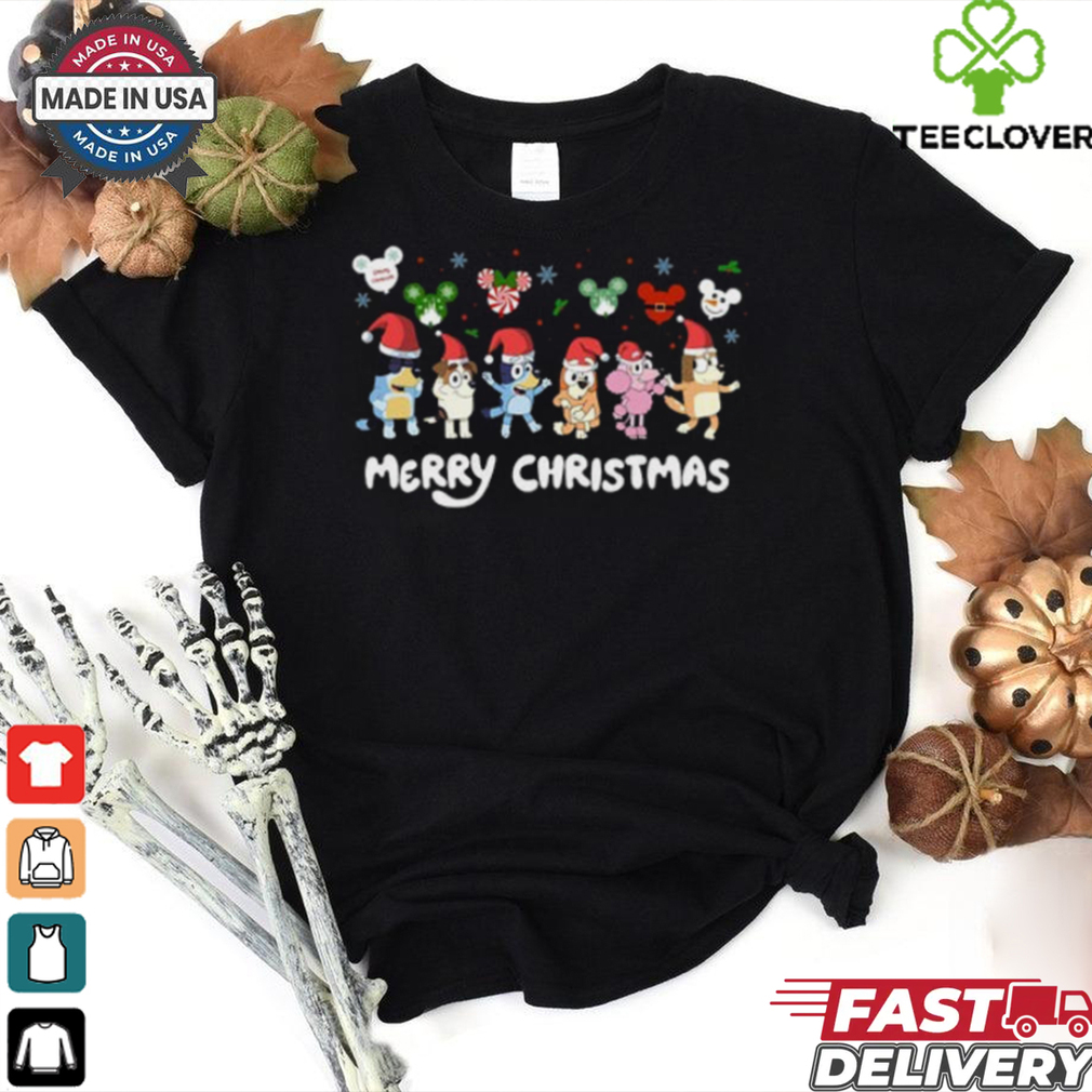 Bluey Merry Christmas Shirt, Christmas Disney Bluey Shirt Bluey Merry Christmas Shirt, Christmas Disney Bluey Shirt