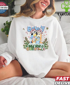 Bluey Merry Christmas Shirt, Family Matching Christmas Shirt