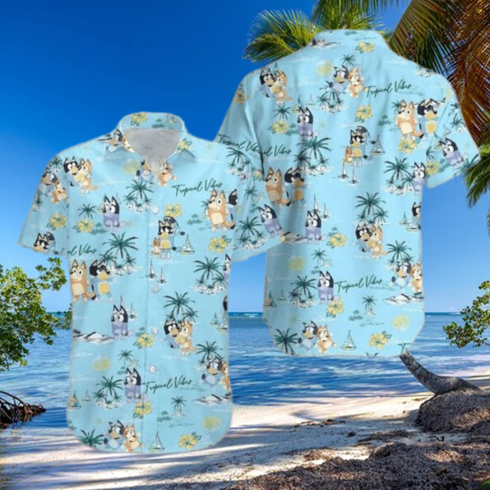 Bluey N Bingo Summer Beach Hawaiian Shirt Bluey N Bingo Summer Beach Hawaiian Shirt