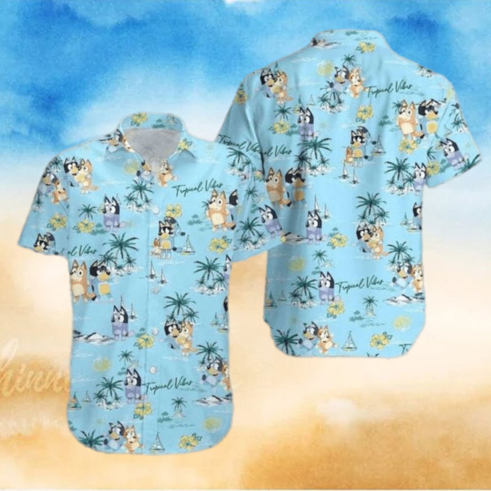 Bluey N Bingo Summer Beach Hawaiian Shirt Bluey N Bingo Summer Beach Hawaiian Shirt