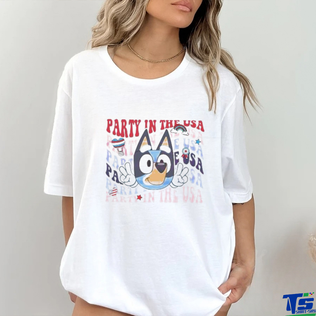 Bluey Party In The USA 4th Of July T Shirt Bluey Party In The USA 4th Of July T Shirt