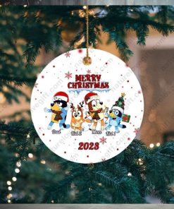 Bluey Personalized Family Ornament With Name Christmas Tree Decoration