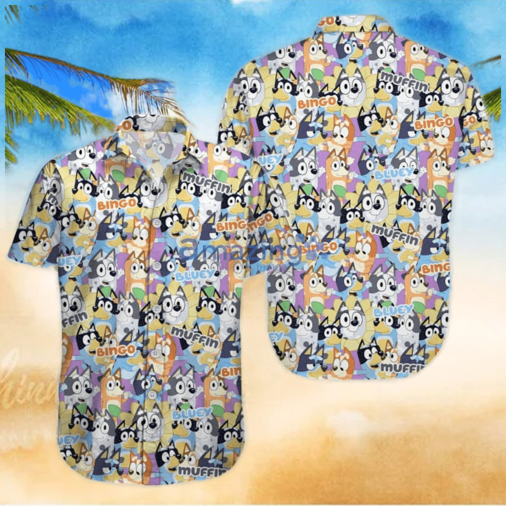Bluey Shirt Bluey Hawaiian Bluey Shirt Bluey Hawaiian