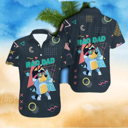 Bluey Shirt Bluey Rad Dad Hawaiian Shirt Summer Gift For Men And Women