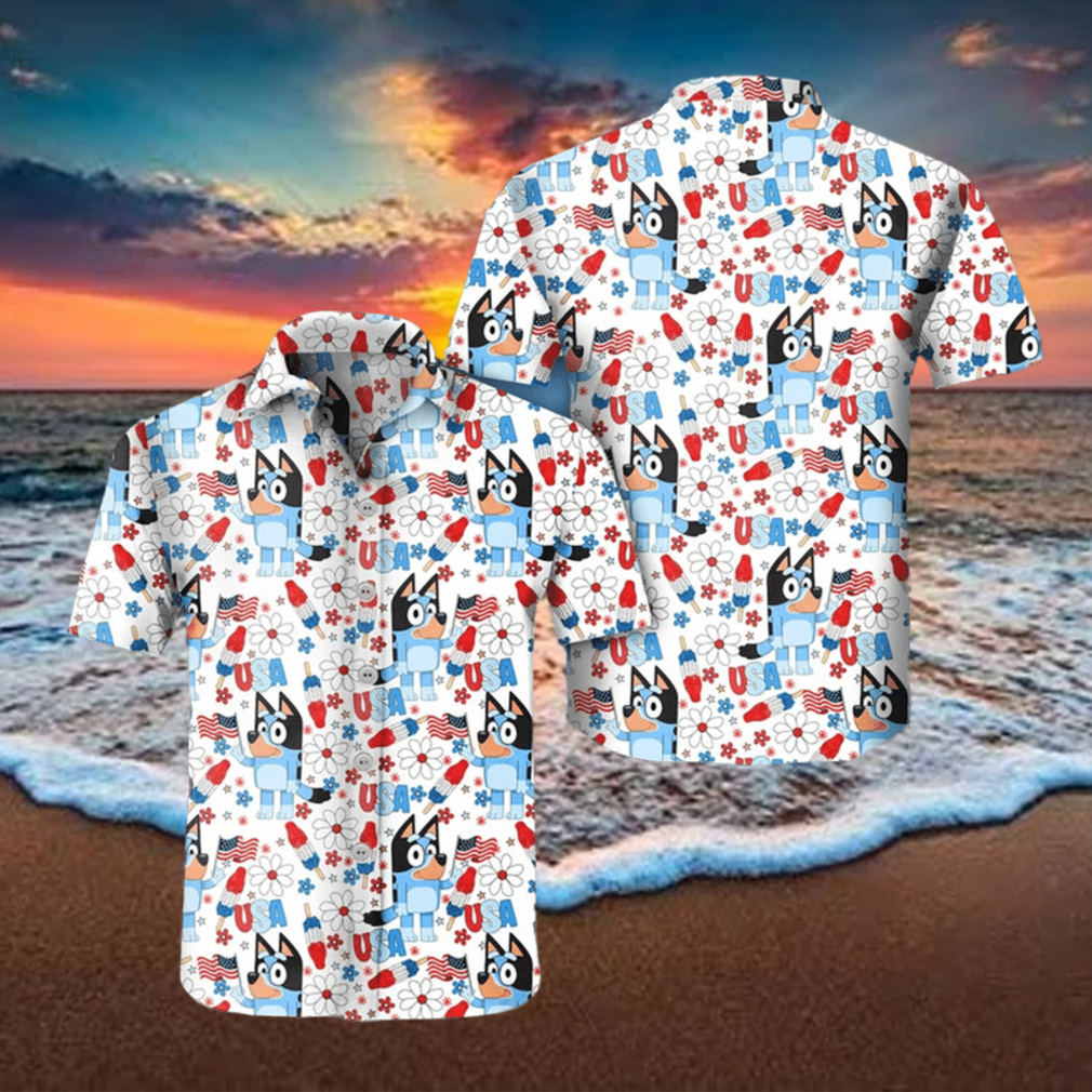 Bluey USA Fourth Of July 2023 Hawaiian Shirt