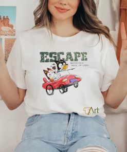 Bluey driving a car Escape Based On A Made Up Story shirt