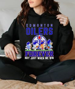 Bluey walking Edmonton Oilers forever not just when we win hoodie, sweater, longsleeve, shirt v-neck, t-shirt