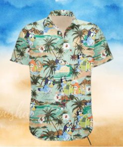 Bluey’s Family Goes To The Beach Hawaiian Shirt