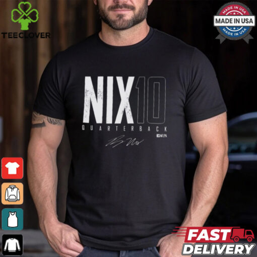 Bo Nix Nix 10 Denver Elite Quarterback Denver Broncos NFL Signature t shirt