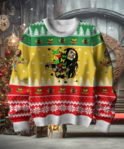 Bob Marley Reggae Chirstmas Gifts 2024 Xmas For Family And Friends Ugly Sweater