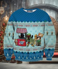Boba Fett Boba Tea Star Wars Characters Knitted Ugly Xmas Sweater