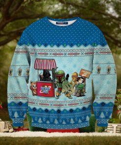 Boba Fett Boba Tea Star Wars Characters Knitted Ugly Xmas Sweater