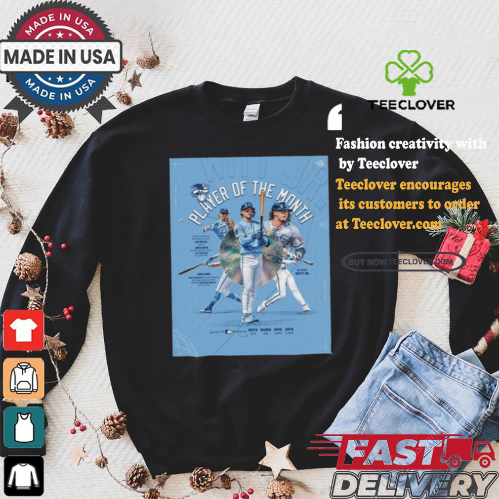 Bobby Witt Jr has been named the American League Player of the Month for July shirt Bobby Witt Jr has been named the American League Player of the Month for July shirt