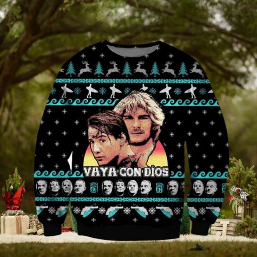Bodhi And Johnny Utah Point Break Vaya Con Dios Knitted Ugly Xmas Sweater