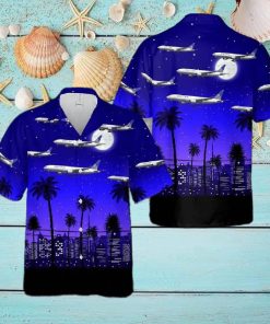 Boeing 777 200 Of United Airlines Hawaiian Shirt