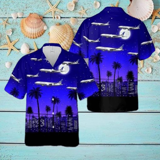 Boeing 777 200 Of United Airlines Hawaiian Shirt