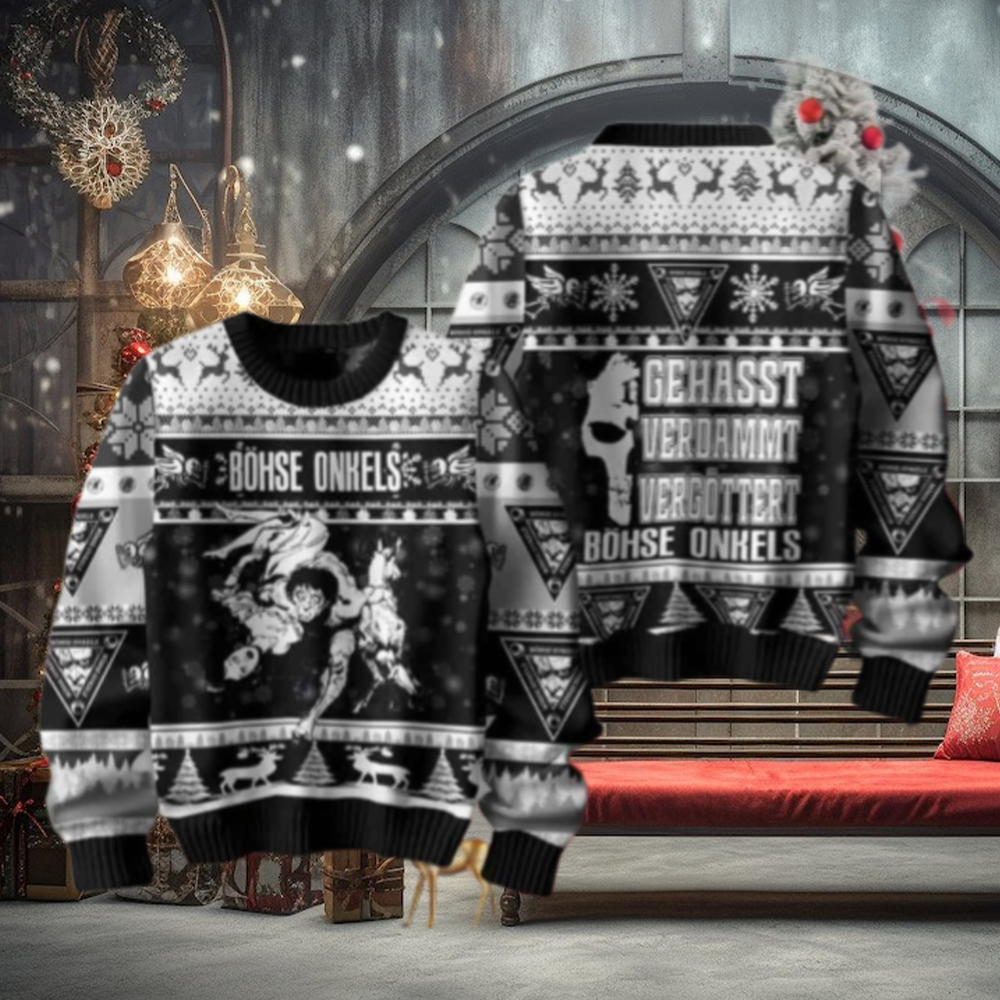 Bohse Onkels Gehasst Verdammt Vergottert Chirstmas Gifts 2024 Xmas For Family And Friends Ugly Sweater Bohse Onkels Gehasst Verdammt Vergottert Chirstmas Gifts 2024 Xmas For Family And Friends Ugly Sweater