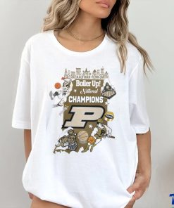 Boiler Up National Champions Purdue Boilermakers Players City Skyline Shirt