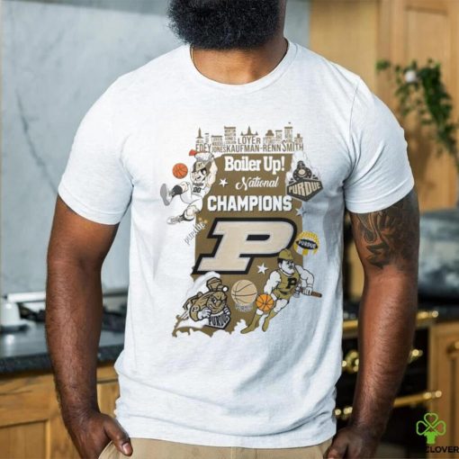 Boiler Up National Champions Purdue Boilermakers Players City Skyline Shirt