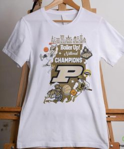 Boiler Up National Champions Purdue Boilermakers Players City Skyline Shirt