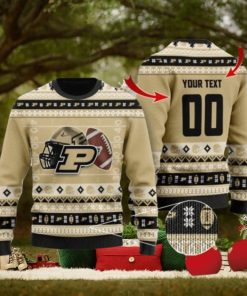 Boilermakers Custom Name & Number Personalized Knitted Ugly Christmas Sweater