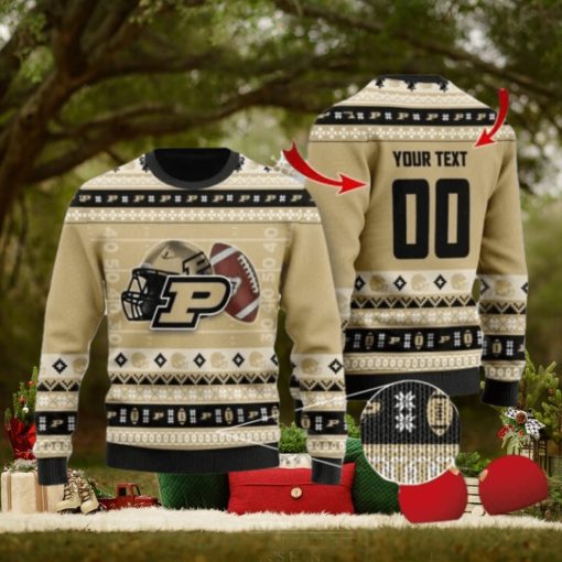 Boilermakers Custom Name & Number Personalized Knitted Ugly Christmas Sweater