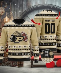 Boilermakers Custom Name & Number Personalized Knitted Ugly Christmas Sweater