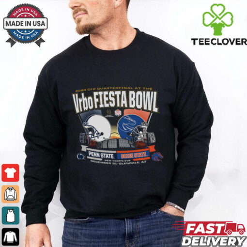 Boise State Broncos CFP Fiesta Bowl Dueling Helmet Long T Shirt