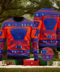 Boise State Broncos Football Team Logo Custom Christmas Gift All Over Print Ugly Christmas Sweater