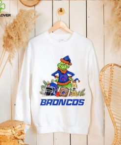 Boise State Broncos Grinch and Max dog funny Christmas hoodie, sweater, longsleeve, shirt v-neck, t-shirt