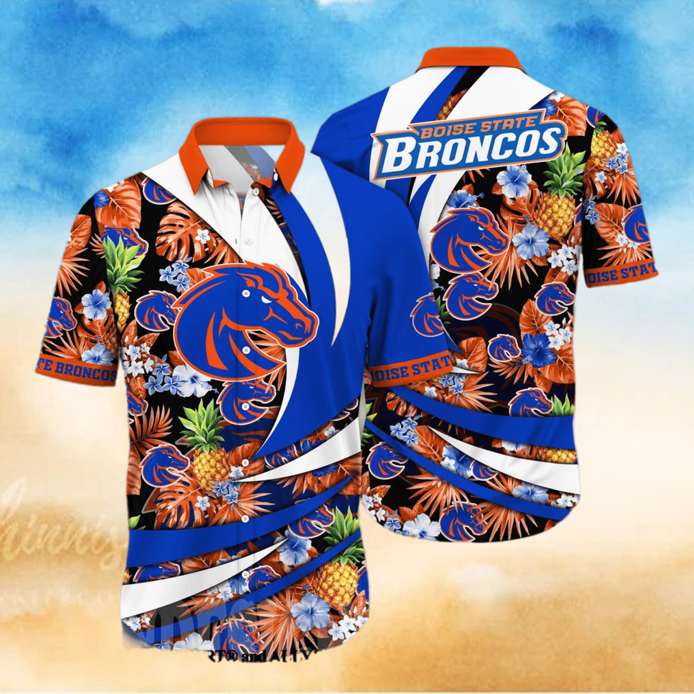 Boise State Broncos NCAA Flower Full Print Unisex Hawaiian Shirt Boise State Broncos NCAA Flower Full Print Unisex Hawaiian Shirt
