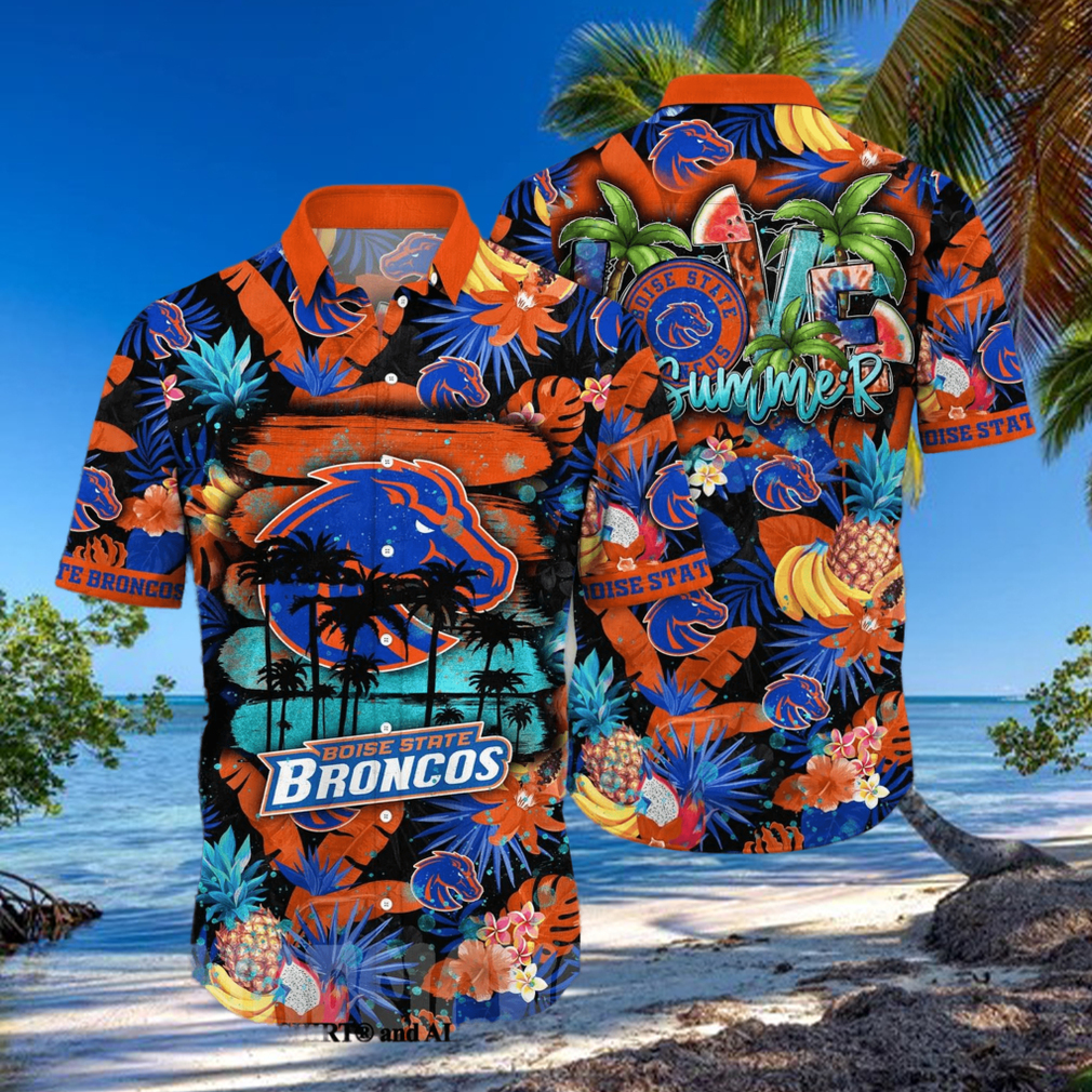 Boise State Broncos NCAA Flower Full Printing Unisex Hawaiian Shirt Boise State Broncos NCAA Flower Full Printing Unisex Hawaiian Shirt