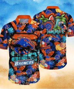 Boise State Broncos NCAA Flower Full Printing Unisex Hawaiian Shirt