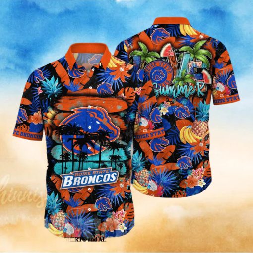 Boise State Broncos NCAA Flower Full Printing Unisex Hawaiian Shirt