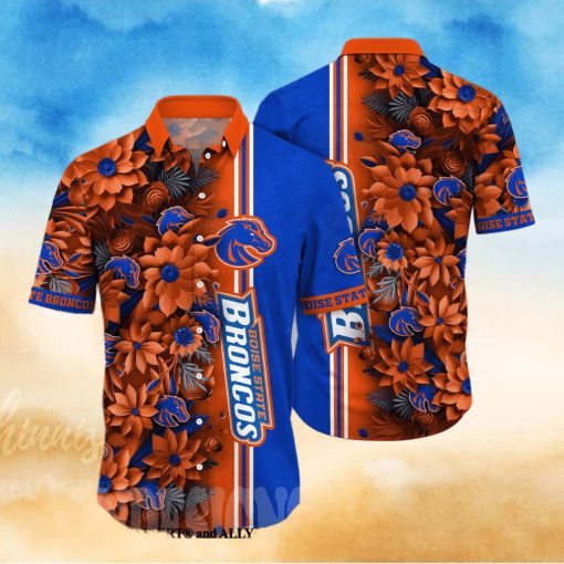 Boise State Broncos NCAA Flower Tropical All Over Print Classic Hawaiian Shirt