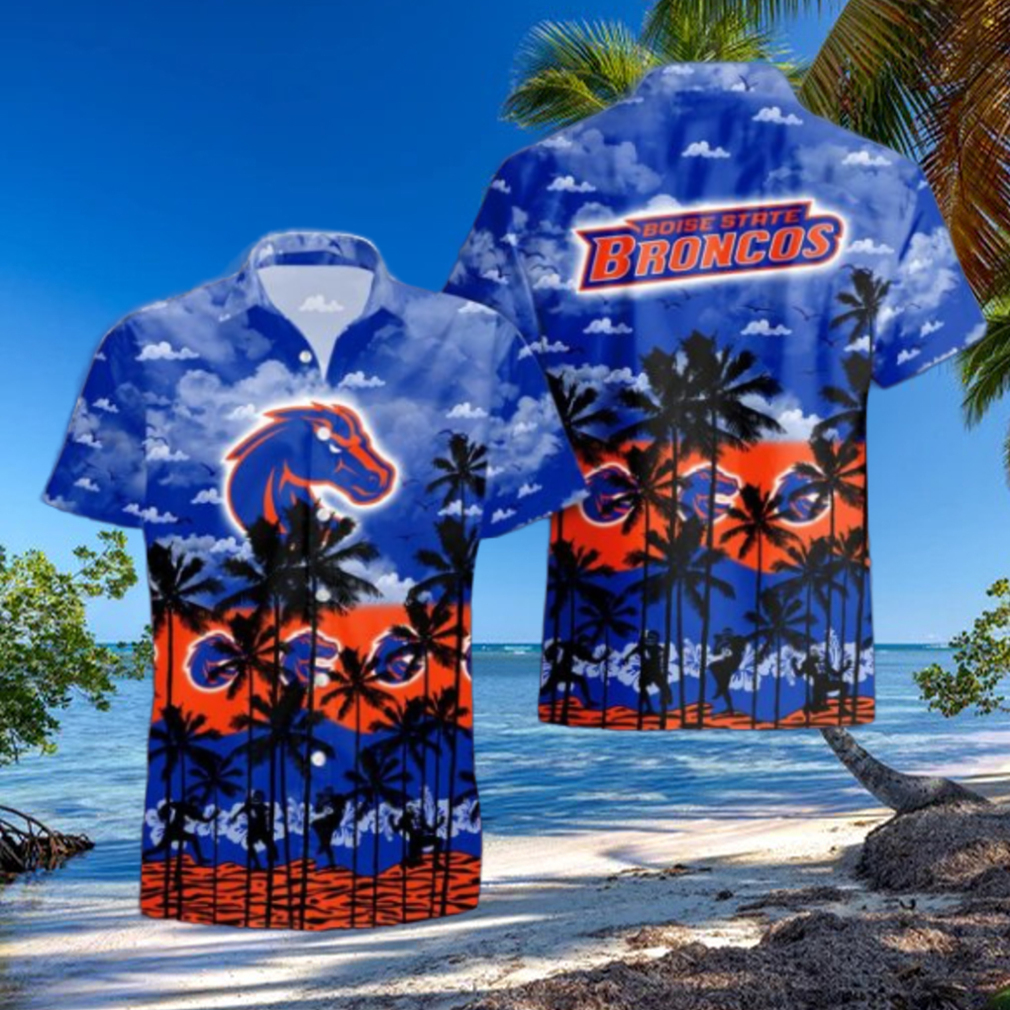 Boise State Broncos Palms Tree Hawaiian Shirt Boise State Broncos Palms Tree Hawaiian Shirt
