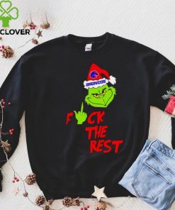 Boise State Broncos Santa Grinch fuck the rest hoodie, sweater, longsleeve, shirt v-neck, t-shirt