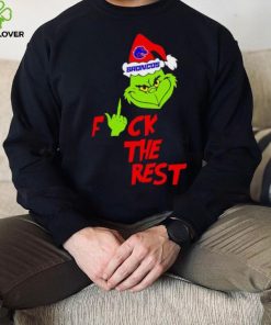 Boise State Broncos Santa Grinch fuck the rest hoodie, sweater, longsleeve, shirt v-neck, t-shirt