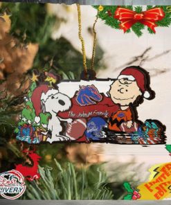 Boise State Broncos Snoopy Christmas NCAA Ornament Custom Your Family Name