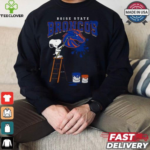 Boise State Broncos Snoopy Painting Shirt