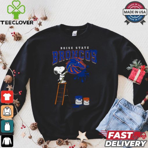 Boise State Broncos Snoopy Painting Shirt