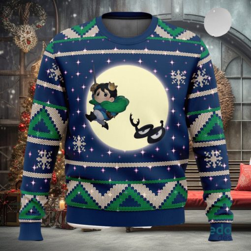 Bojji and Kage Full Moon Ranking of Kings Ugly Christmas Sweater Unisex 3D Christmas Sweater Gift