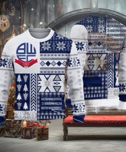 Bolton Wanderers Palm Efl Logo Team Ugly Christmas Sweater For Fans Gift Unisex Sweatshirt