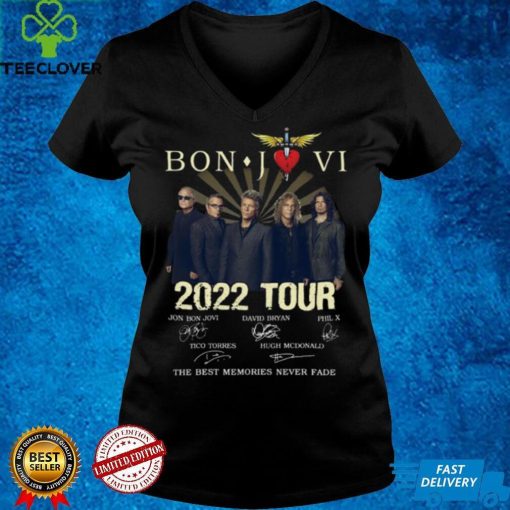 Bon Jovi 2022 Tour The Best Memories Never Fade Signed Shirt