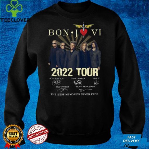 Bon Jovi 2022 Tour The Best Memories Never Fade Signed Shirt