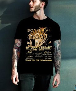 Bon Jovi 40th anniversary 1983 2023 signatures thank you for the memories shirt
